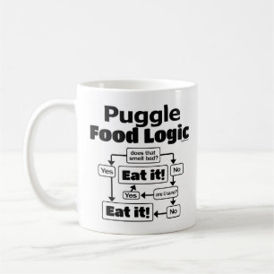 Taza De Café Lógica de la comida de Puggle