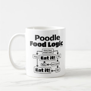 Taza De Café Lógica de la comida del caniche
