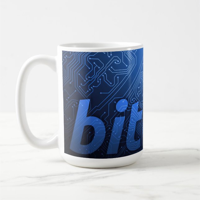 Taza De Café Logo de Bitcoin (Izquierda)