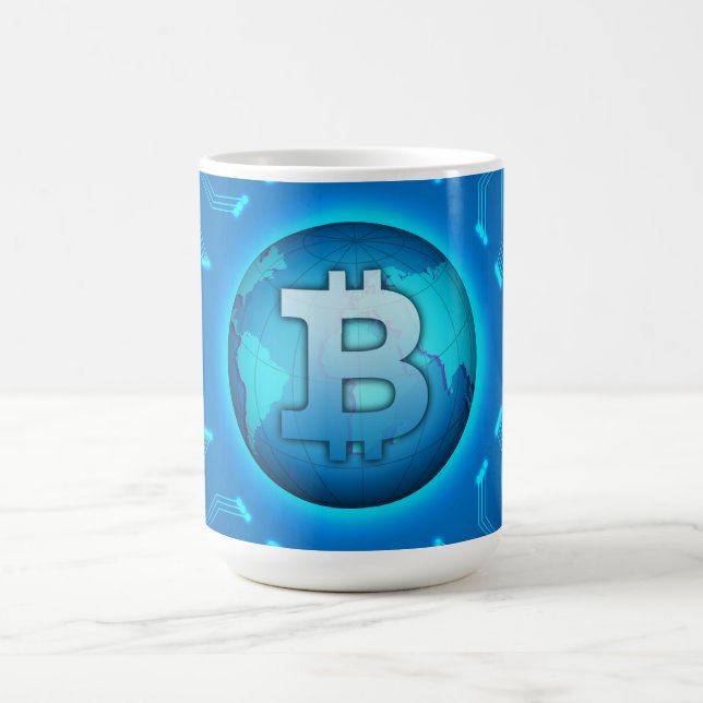 Taza De Café Logo de Bitcoin (Centro)