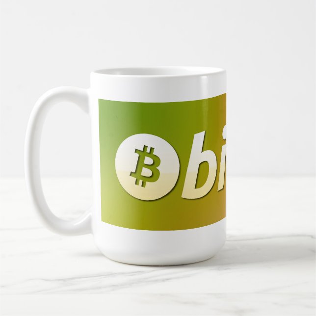 Taza De Café Logo de Bitcoin (Izquierda)