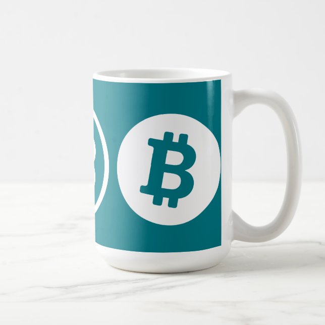 Taza De Café Logo de Bitcoin (Derecha)