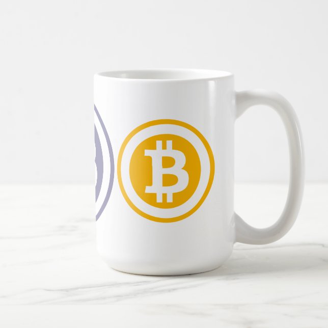 Taza De Café Logo de Bitcoin (Derecha)