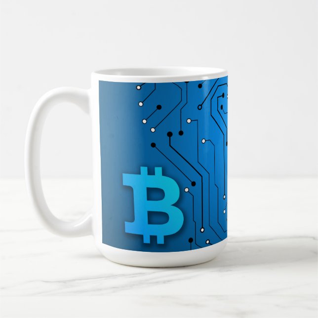 Taza De Café Logo de Bitcoin (Izquierda)