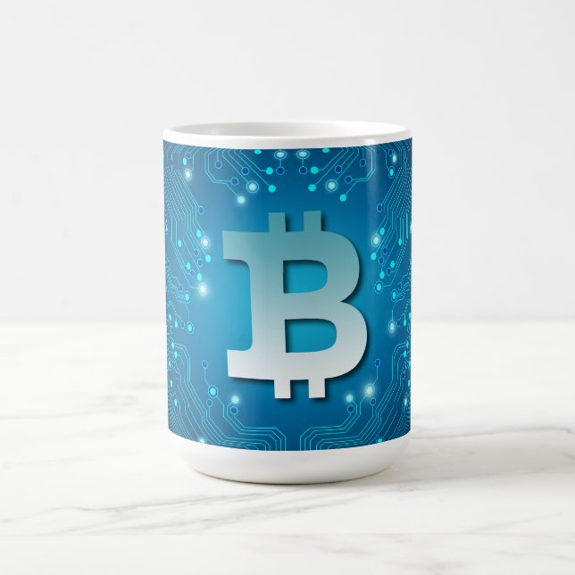 Taza De Café Logo de Bitcoin (Centro)