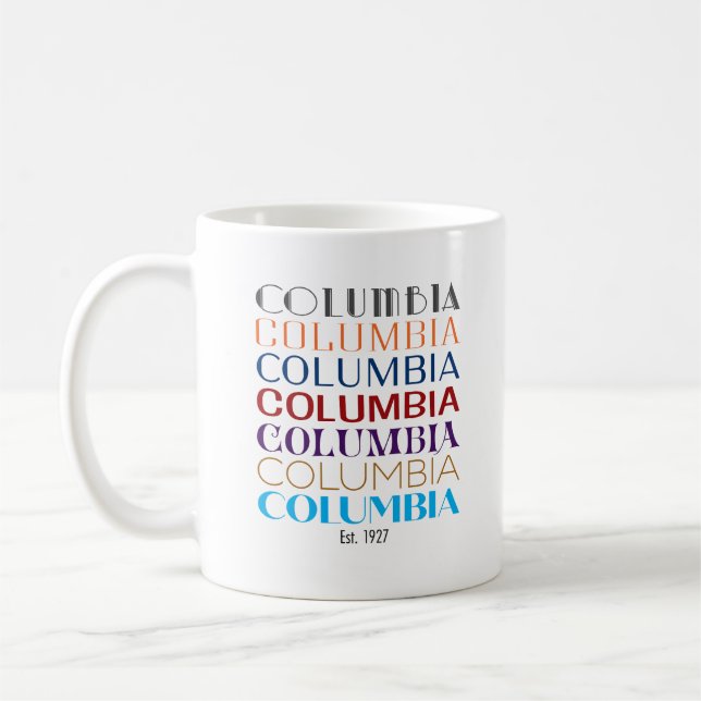 Taza De Café Logo de Columbia, décadas de café Mug (Izquierda)