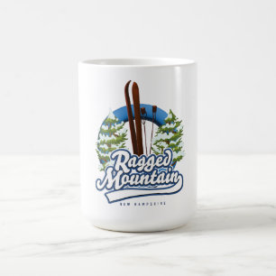 Taza De Café Logo de esquí de Ragged Mountain New Hampshire