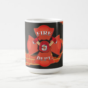 Taza De Café Logo De Fire Dept