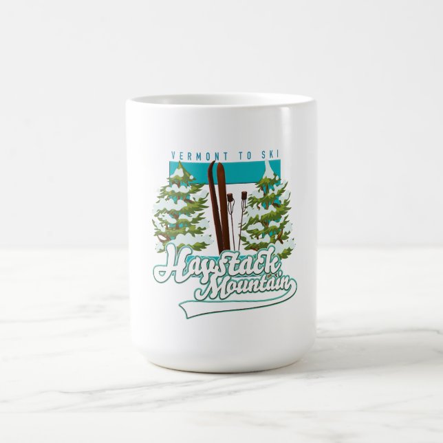 Taza De Café Logo de Haystack Mountain Vermont USA Ski (Centro)