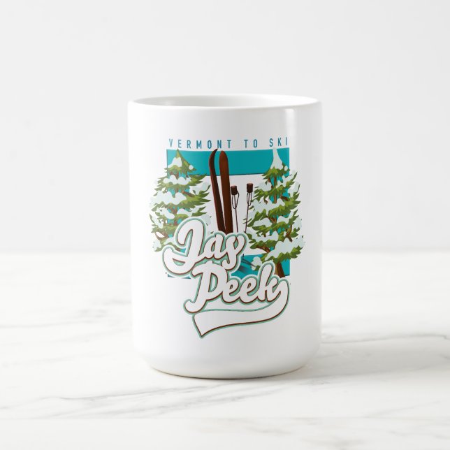Taza De Café Logo de Jay Peek Vermont (Centro)