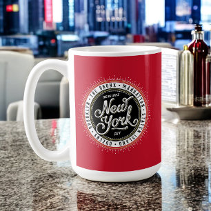 Taza De Café Logo de la ciudad de Nueva York con buros