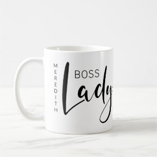 Taza De Café Logo de la dama de jefe personalizada