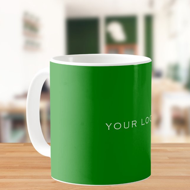 Taza De Café Logo de la empresa ecológica forestal rectangular (Subido por el creador)