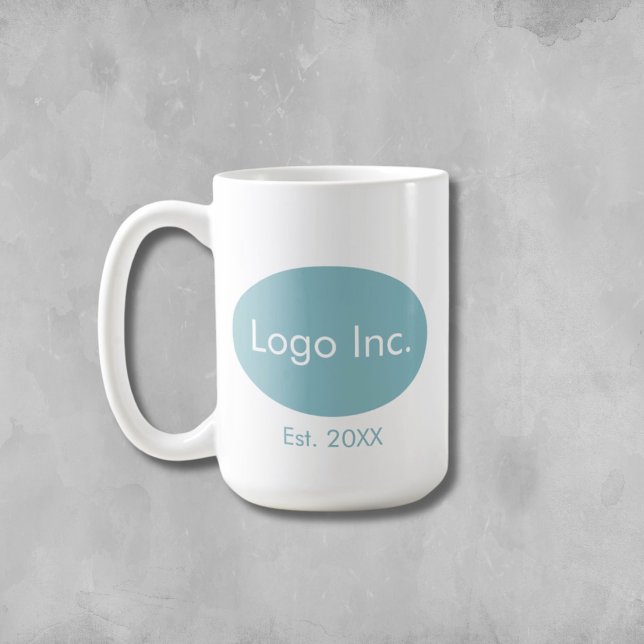Taza De Café Logo de la empresa personalizado - Regalo de peluc (Custom Company Logo Mug - Create Your Own)