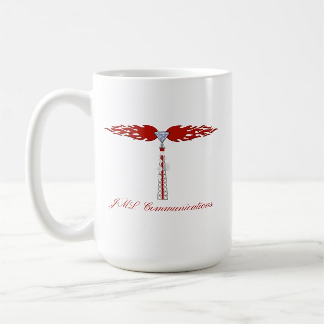 Taza De Café Logo de la torre de comunicaciones JML (Izquierda)