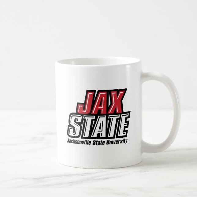 Taza De Café Logo de la Universidad Estatal de Jacksonville JAX (Derecha)