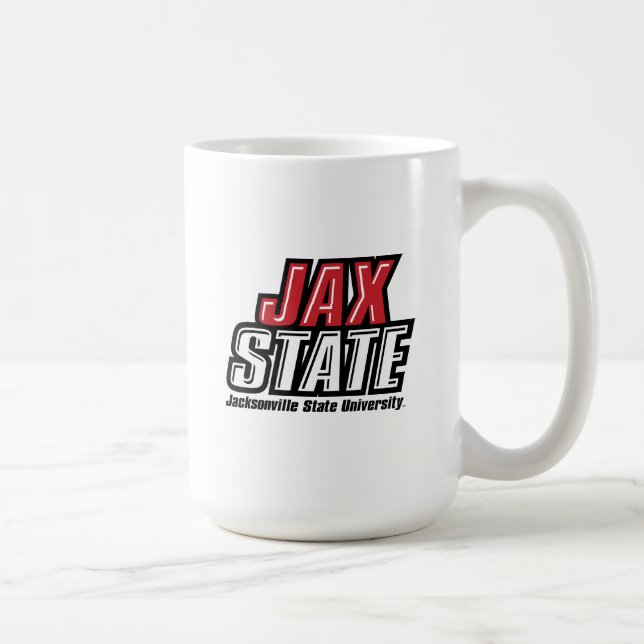Taza De Café Logo de la Universidad Estatal de Jacksonville JAX (Derecha)