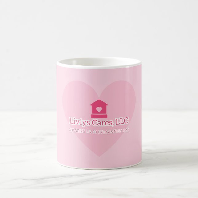 Taza De Café Logo de Liviys Cares (Centro)