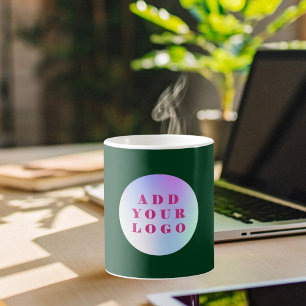 Taza De Café Logo de los negocios ecológicos de Esmeralda