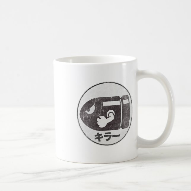 Taza De Café Logo de Mario Bullet Bill alterado kanji (Derecha)