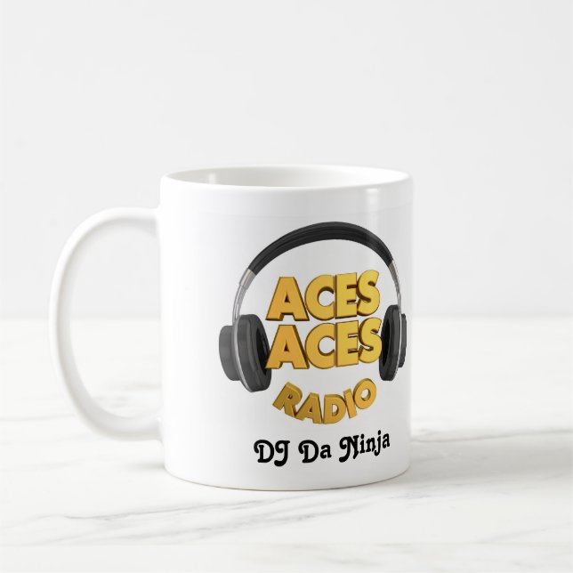 Taza De Café logo de mug Aces DaNinja (Izquierda)