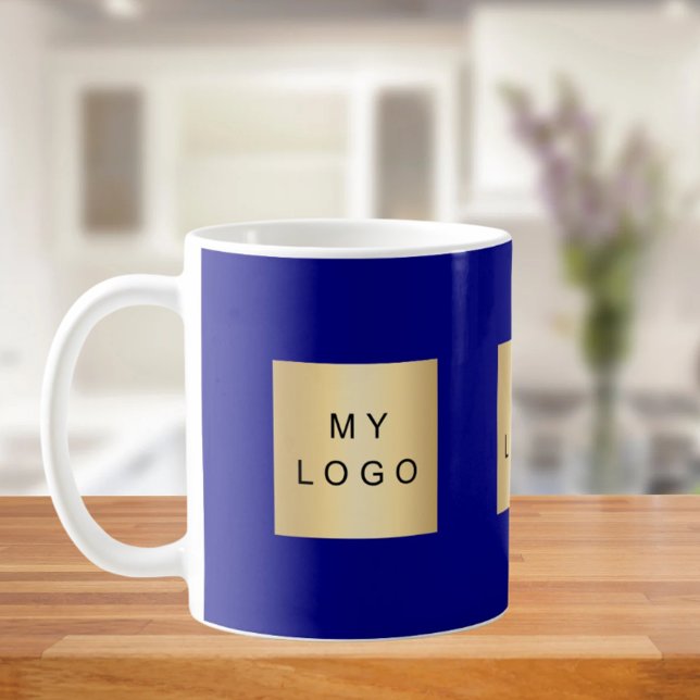 Taza De Café Logo de negocios azul marino (Subido por el creador)