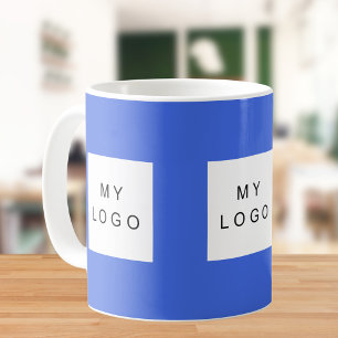 Taza De Café Logo de negocios azul real