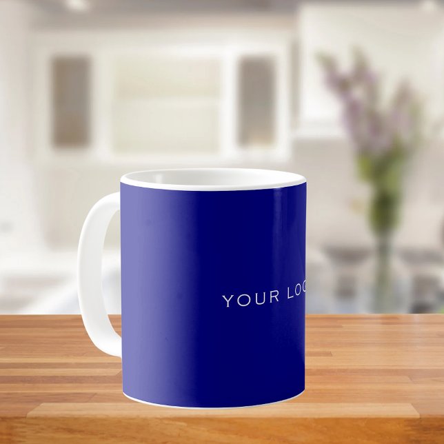 Taza De Café Logo de negocios blancos de la marina rectangular (Subido por el creador)