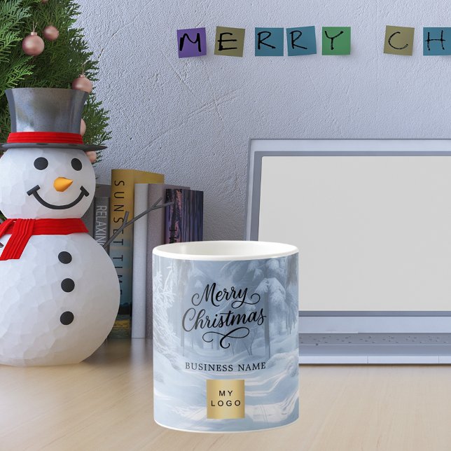 Taza De Café Logo de negocios de invierno de los navidades (Subido por el creador)