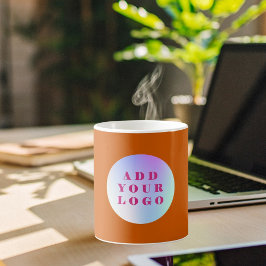 Taza De Café Logo de negocios de naranja quemado