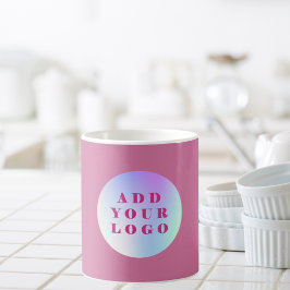 Taza De Café Logo de negocios rosa