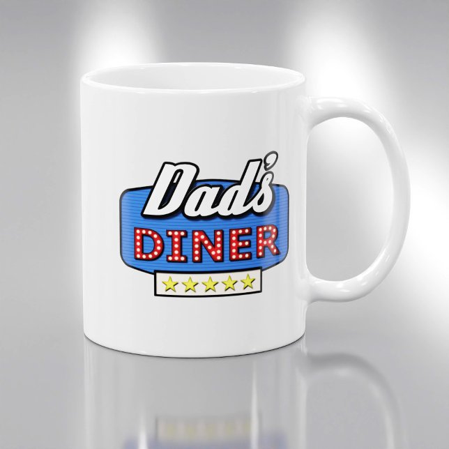 Taza De Café Logo de Papá Diner - Un regalo para papá (Subido por el creador)