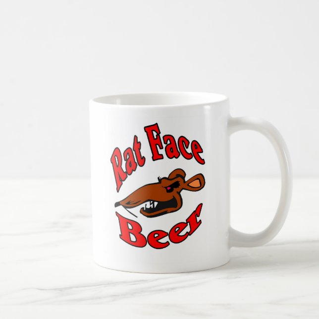 Taza De Café Logo de Rat Face Beer (Derecha)