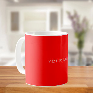 Taza De Café Logo de Red Business rectangular