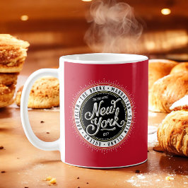 Taza De Café Logo de Red Retro en Nueva York