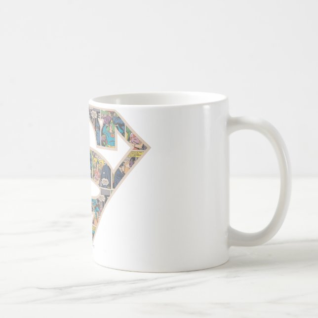 Taza De Café Logo de Supergirl Comic Strip (Derecha)