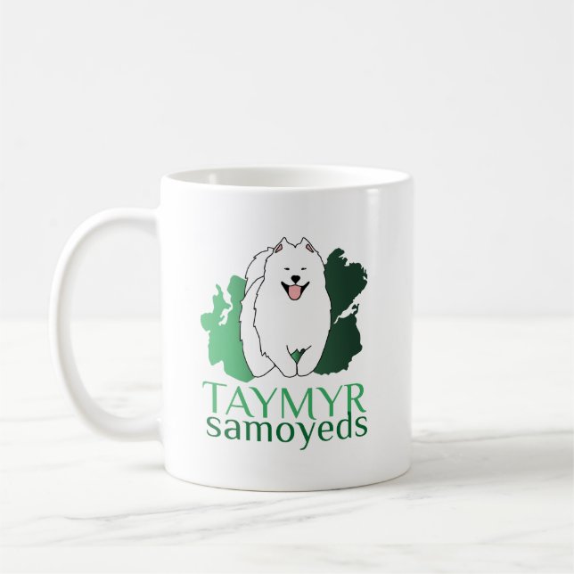 Taza De Café Logo de Taymyr Samoyeds (Izquierda)