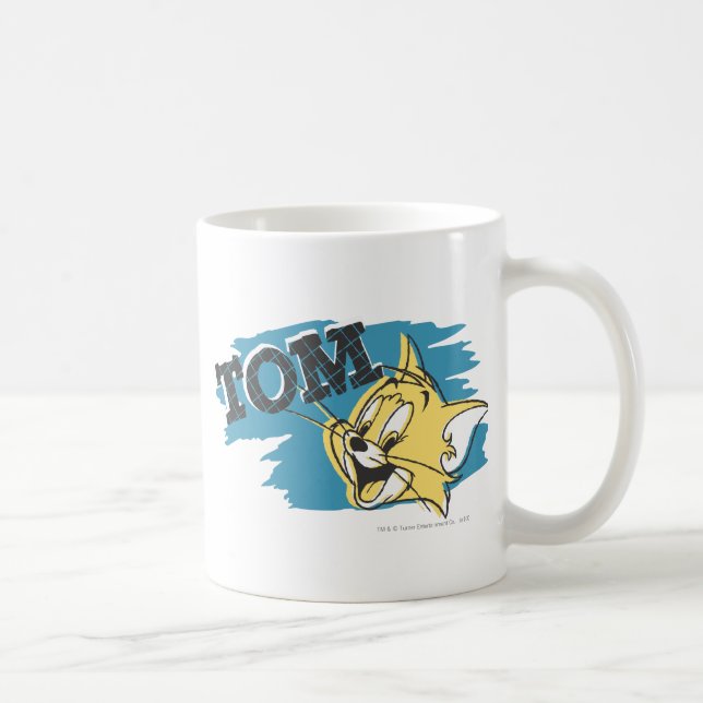 Taza De Café Logo de Tom Blue y Yellow (Derecha)