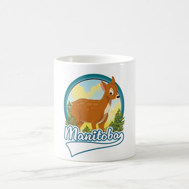 Taza De Café Logo de viaje de Manitoba Canadá (Centro)
