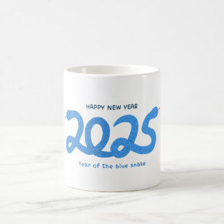 Taza De Café Logo del año de la serpiente azul
