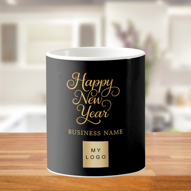 Taza De Café Logo del Black gold business de Año Nuevo Feliz (Subido por el creador)