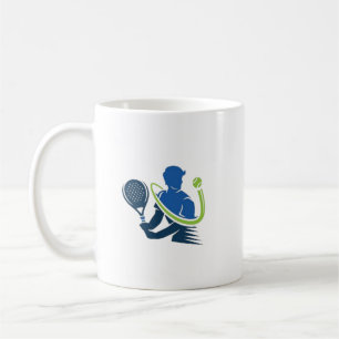 Taza De Café Logo del Club de Tenis - Acción dinámica, estilo d