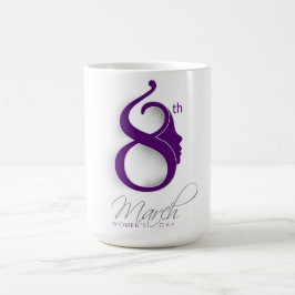Taza De Café Logo del Día Internacional de la Mujer