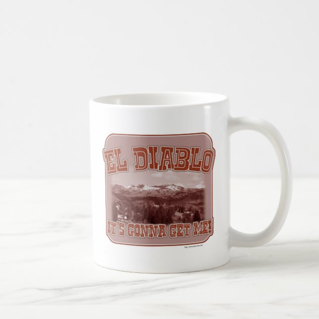 Taza De Café Logo del Diablo Funny Bay Area Mountain (Derecha)
