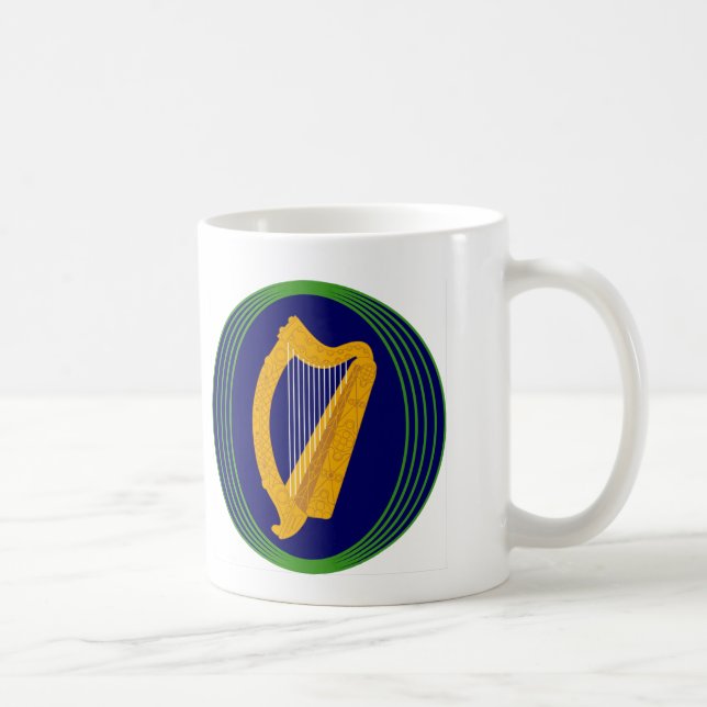Taza De Café Logo del Escudo de Armas de Irlanda (Derecha)