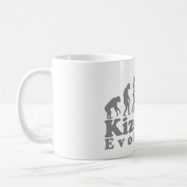 Taza De Café Logo gris de la evolución de Kizomba