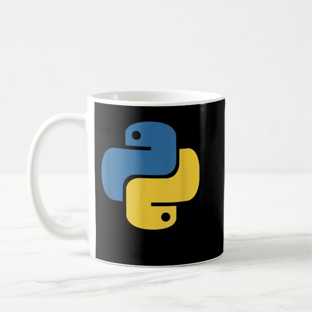 Taza De Café Logo oficial de Python para desarrolladores  (Izquierda)