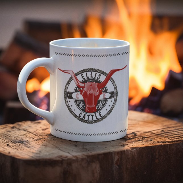 Taza De Café Logo personalizado de Ellis Cattle (Subido por el creador)