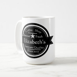 Taza De Café Logo personalizado de la cafetería