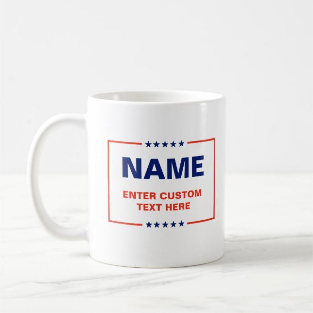 Taza De Café Logo político personalizado (Trump Design) (Izquierda)
